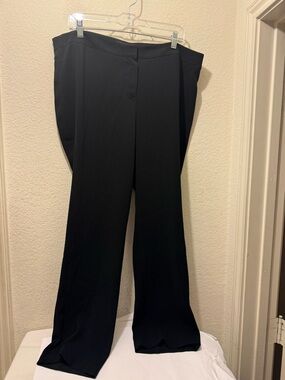 Per Se Women's Wide Leg Dress Pants in Black size 16